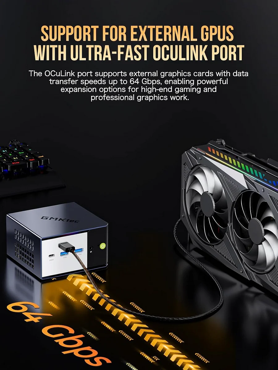 GMKTEC EVO X1 A POWERFUL AMD RYZEN AI 9 HX370 MINI PC EVO-X1 32+1TB thumbnail 10