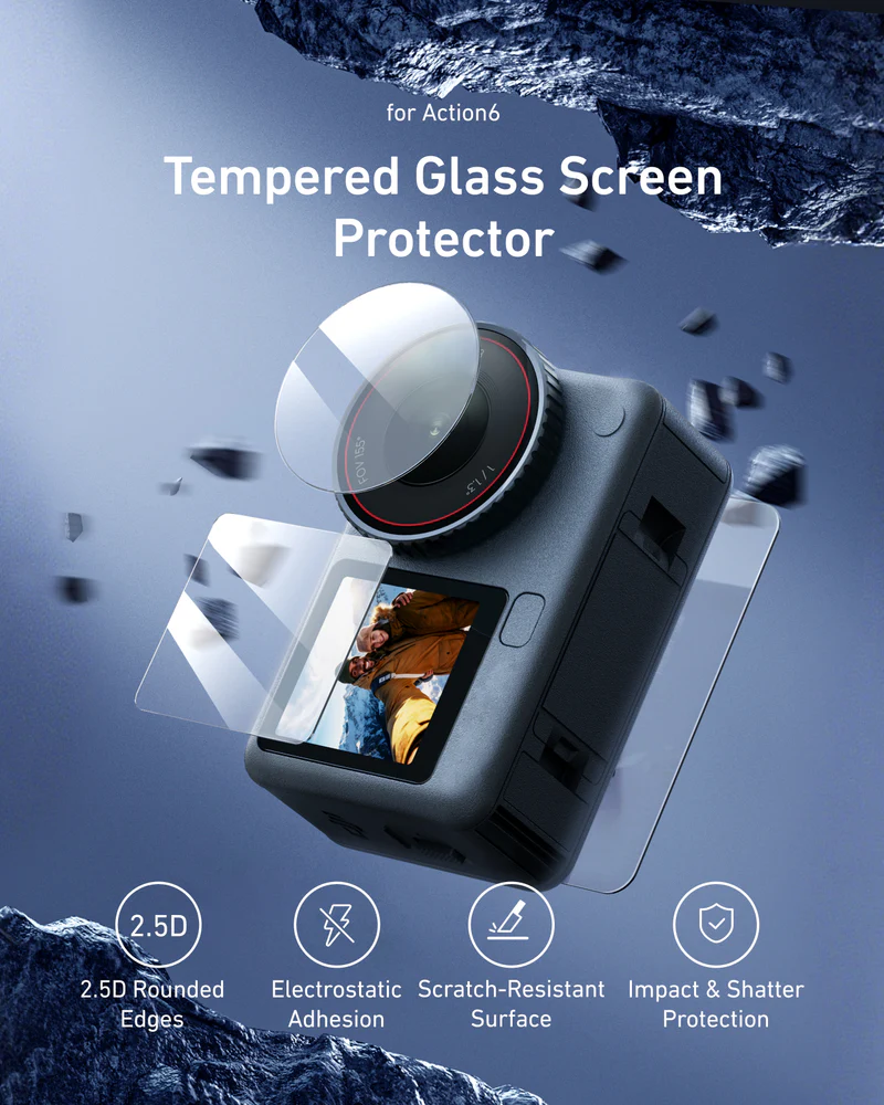 TELESIN ACTION 6 CAMERA SCREEN PROTECTOR S6-FLM-26 thumbnail 13
