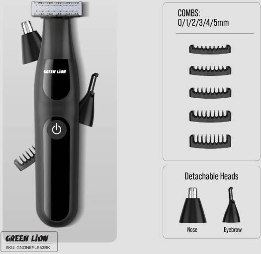 GREEN LION ONE BLADE PLUS HAIR TRIMMER NOSE EYEBROW BLACK GNONEPLS53BK thumbnail 16
