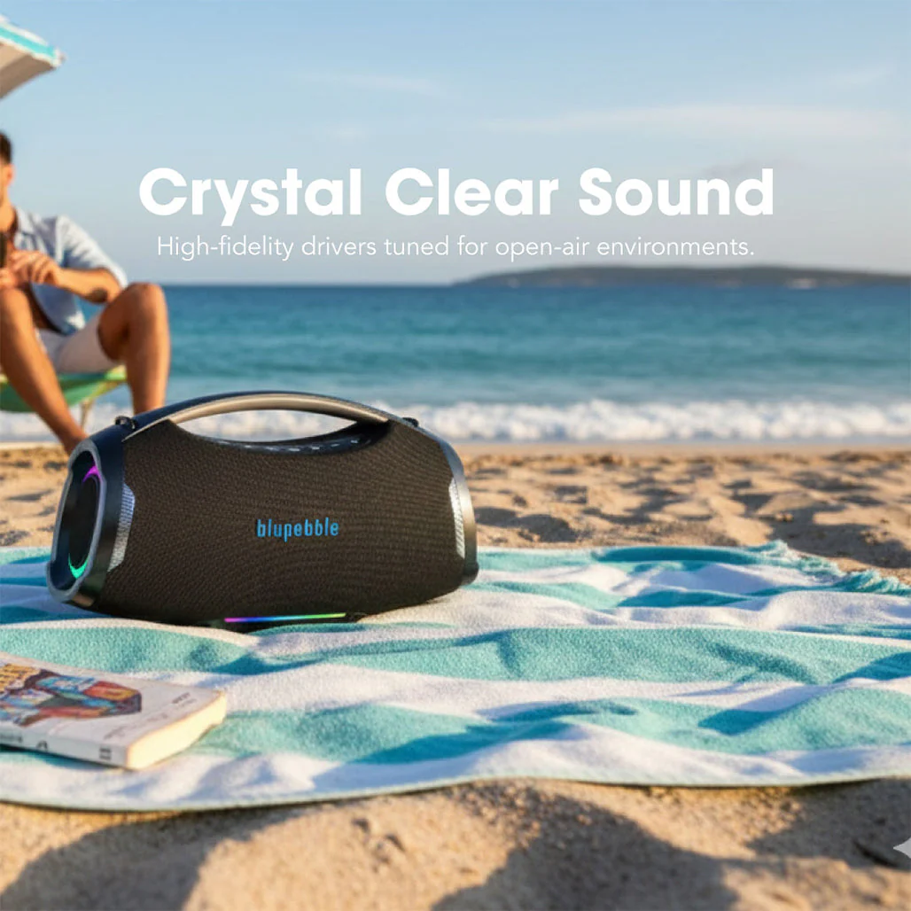 BLUPEBBLE THUNDERSTORM PORTABLE WIRELESS SPEAKER BLACK BP-TNDRSTRM-BK thumbnail 13
