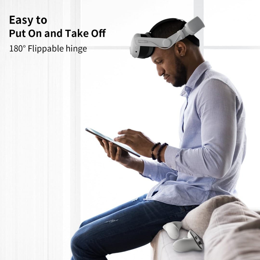 BLUPEBBLE ELITE ADJUSTABLE HEAD STRAP Q3 FOR META QUEST 3 WHITE BP-VRQ3HSTRAP-WH thumbnail 18