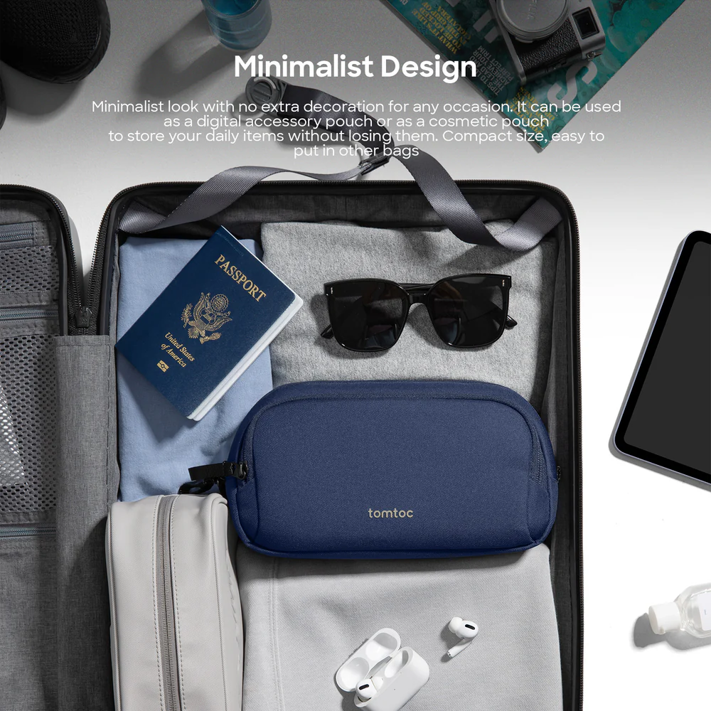 Tomtoc Light 1.8L T12 Electronic Accessory Pouch | Organize Your Gadgets with Ease thumbnail 6