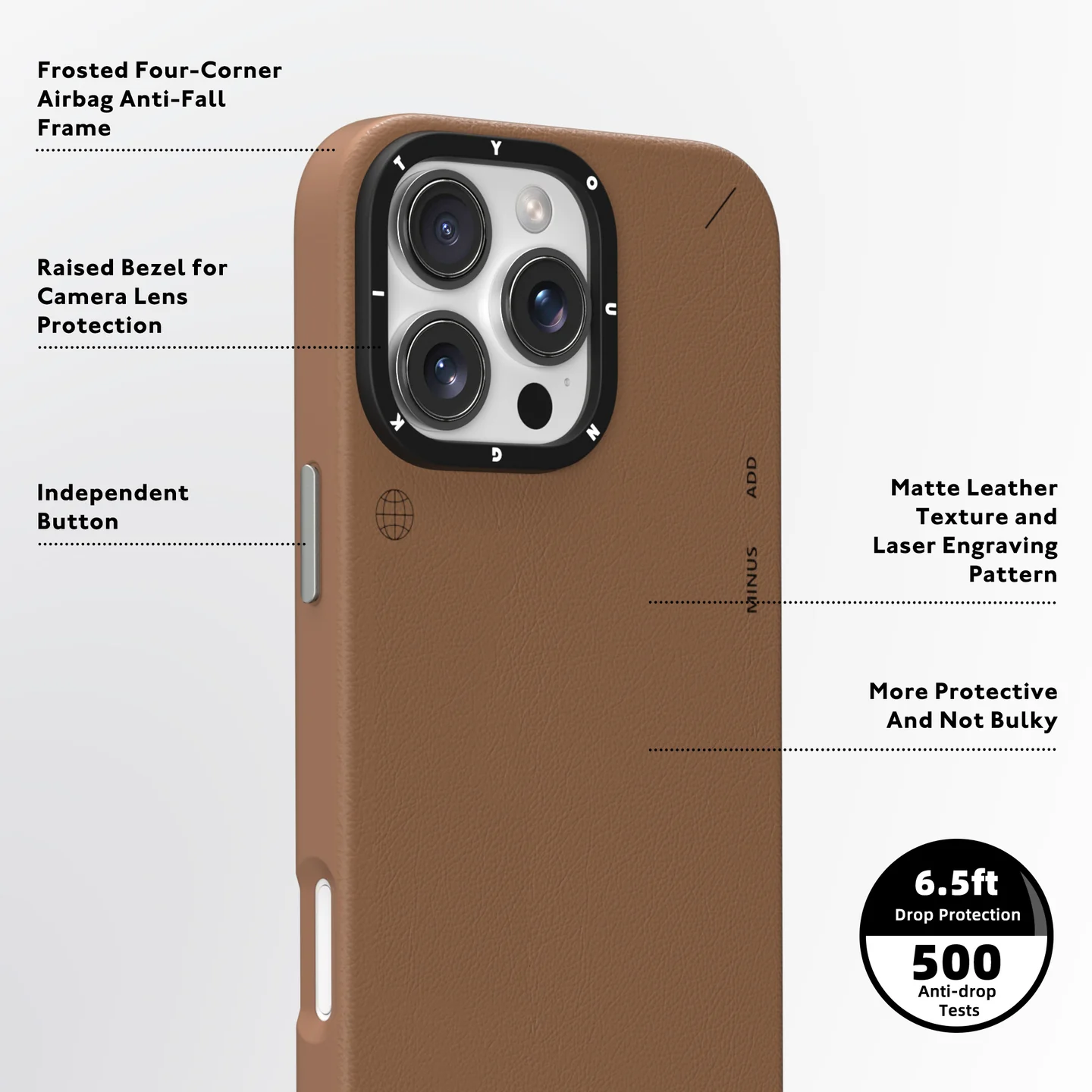 YOUNGKIT IPHONE 16 PRO LEATHER CASE BROWN KJPZHJ003 thumbnail 7
