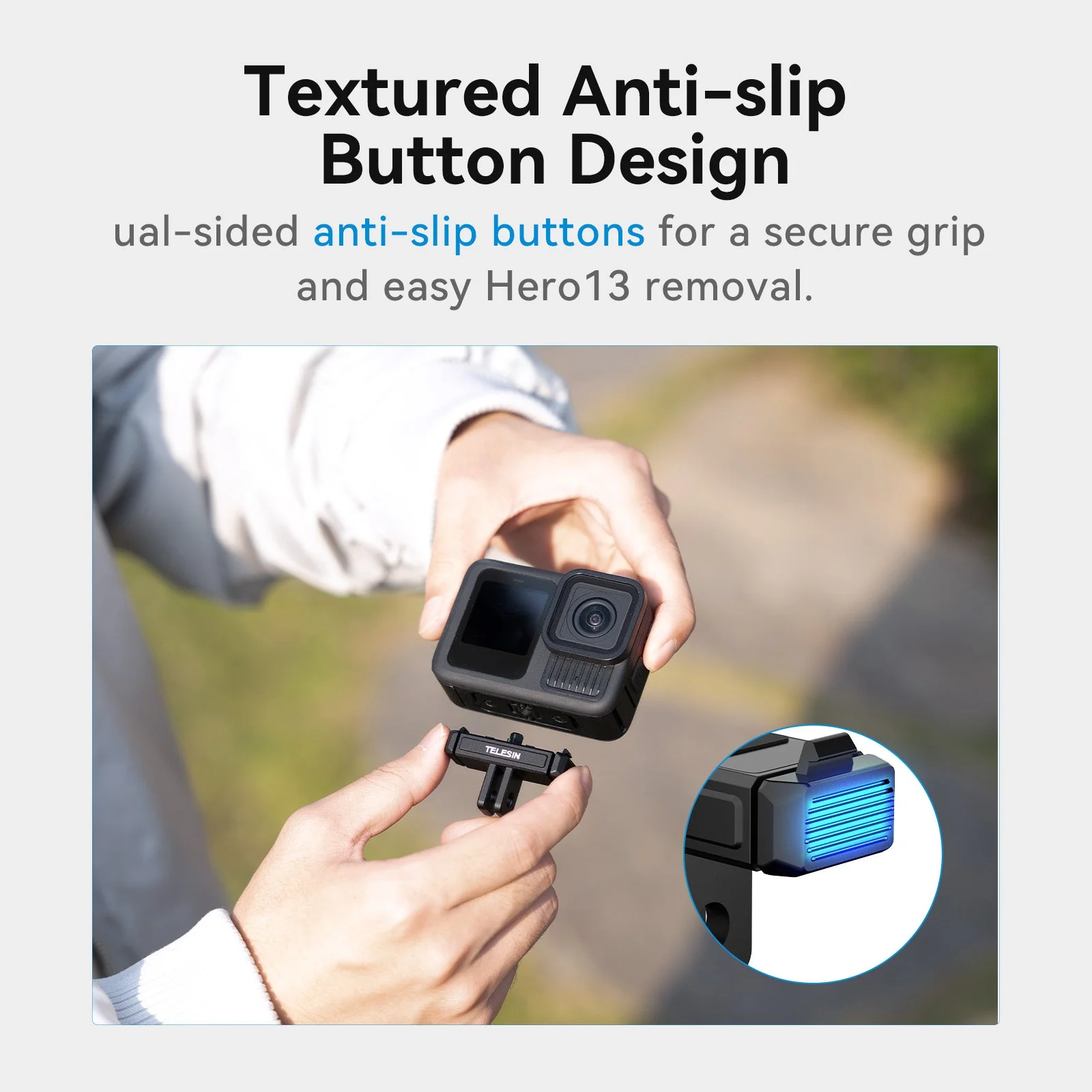TELESIN GOPRO HERO 13 MAGNETIC RELEASE MOUNT S7-JBK-08-TGP thumbnail 10