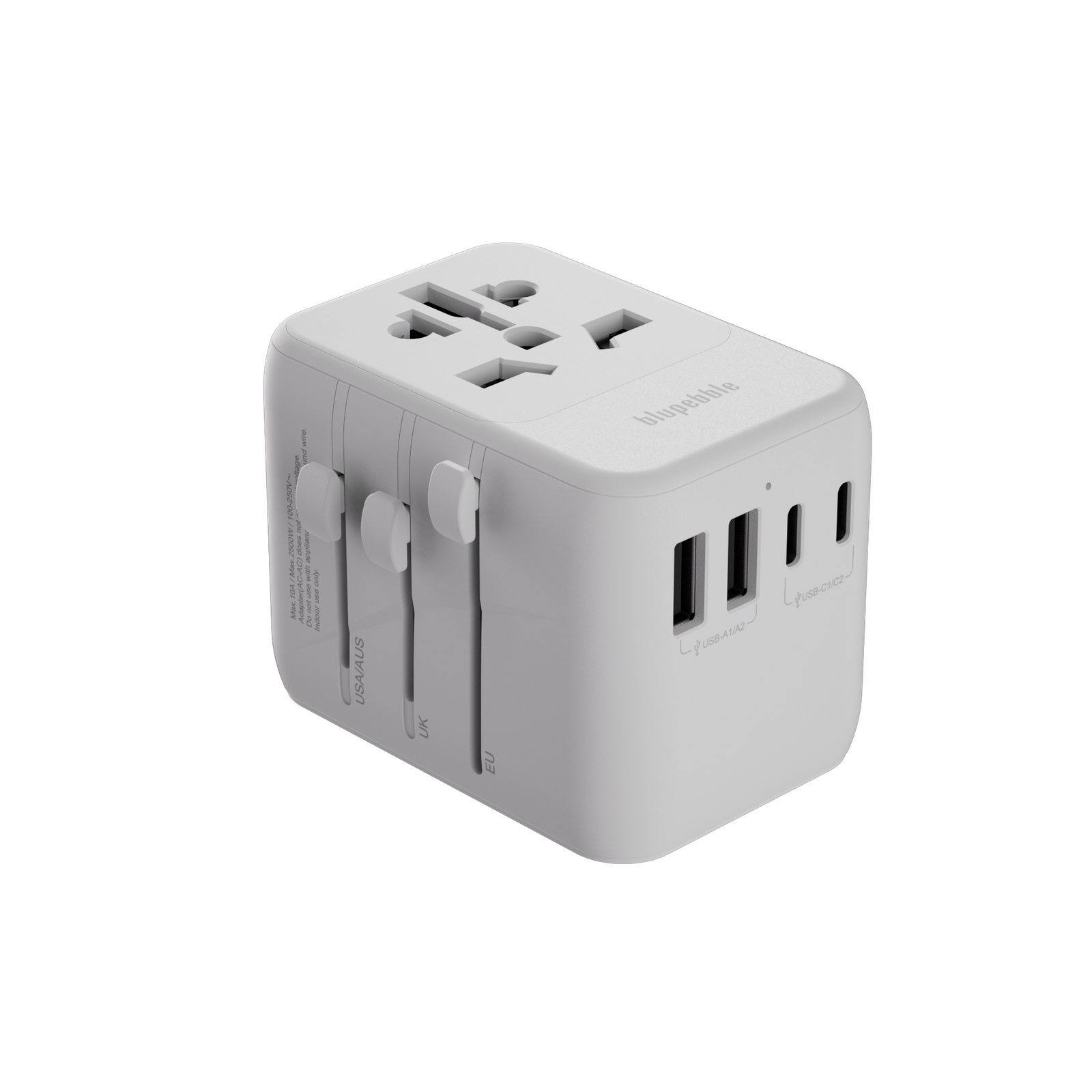 Bluepebble Passport 5 World Travel Adapter with GaN III Tech - 35W, 3 USB-C & 2 USB-A BP-TVL005 thumbnail 9