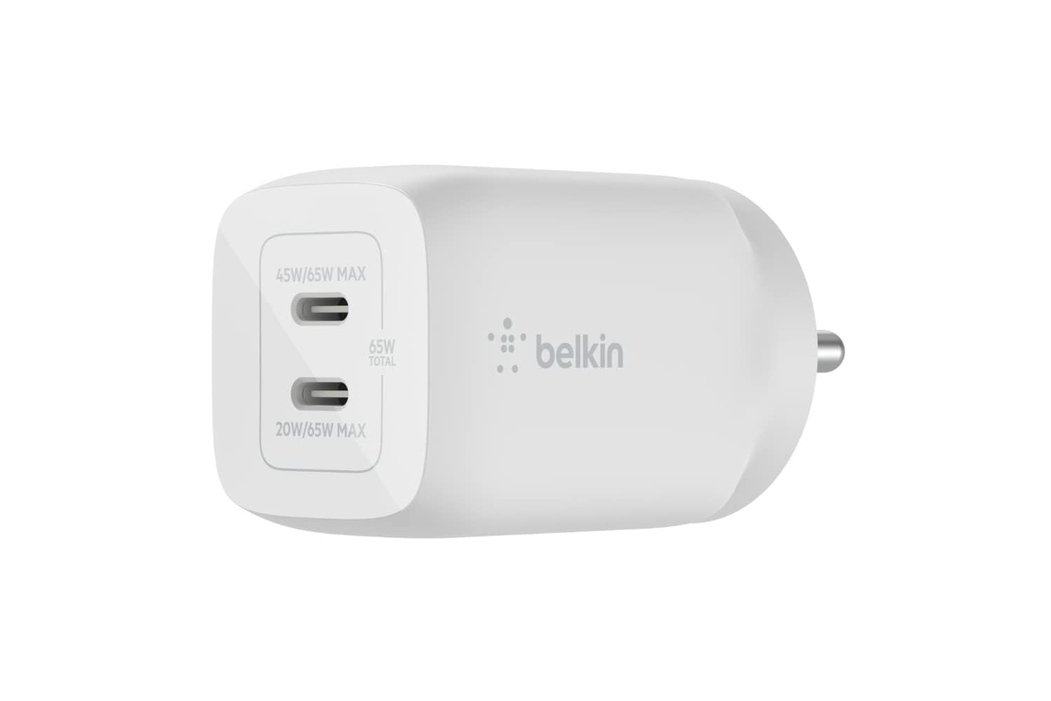 BELKIN BOOSTCHARGE COMPACT 45W USB C WALL CHARGER WHITE WCA013MYWH