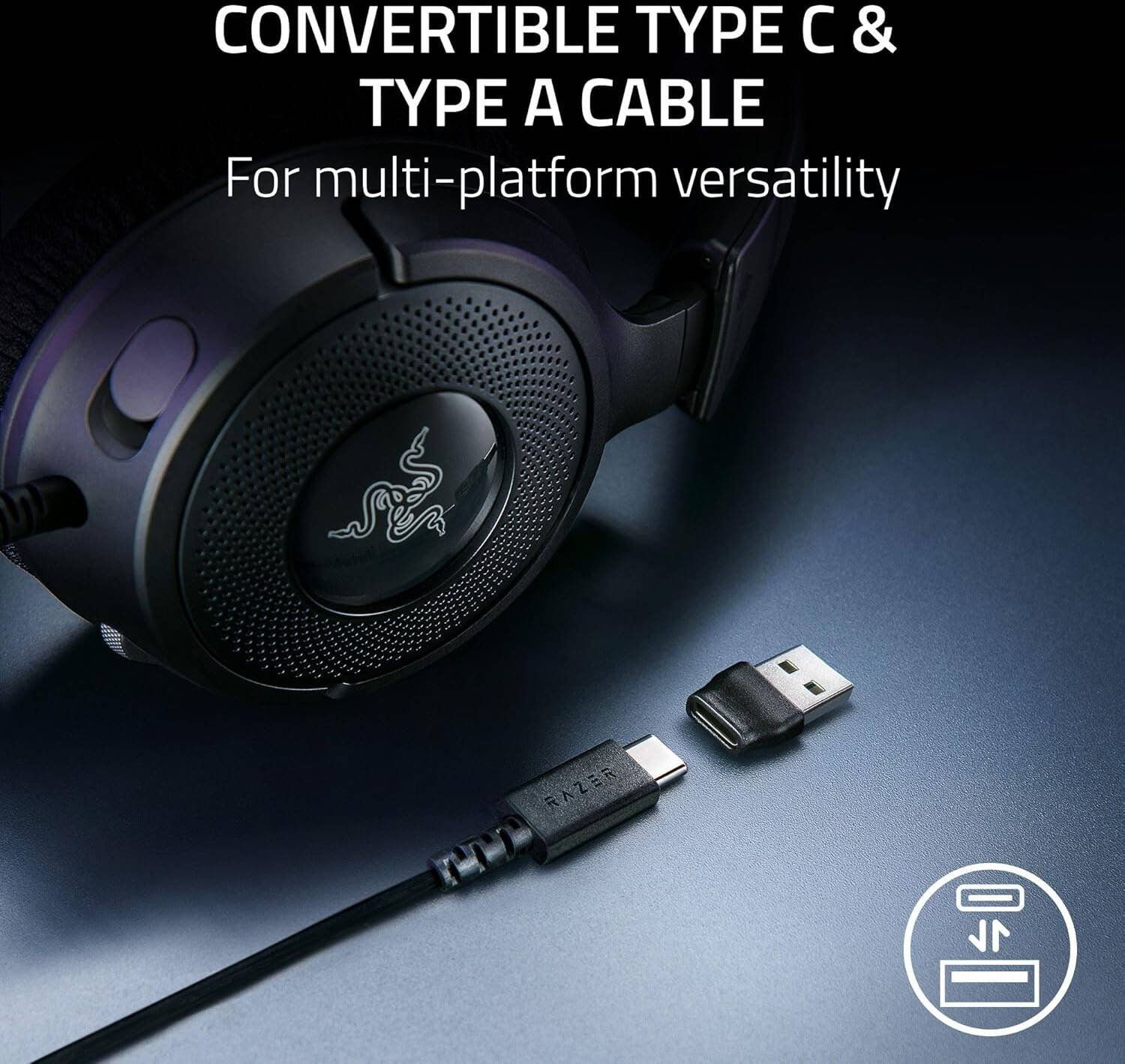 Razer Kraken V4 X Wired Gaming Headset (Black, RZ04-05180100-R3M1) - Comfort and Clear Audio for Gamers thumbnail 12