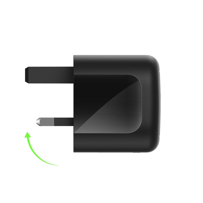 BELKIN BOOST CHARGE PRO DUAL USB C GAN WALL CHARGER 50W BLACK WCH019MYBK thumbnail 5