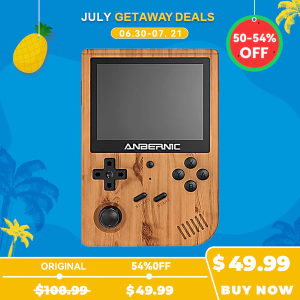 ANBERNIC GAME BOX 64GB WOOD GRAIN RG351V thumbnail 9