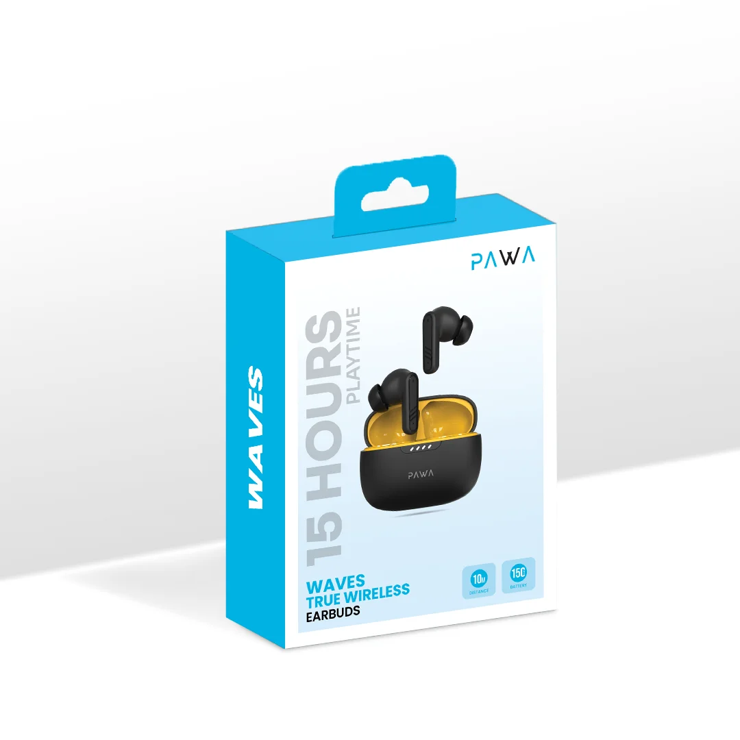 PAWA WAVES TRUE WIRELESS EARBUDS BLACK PW-EBW053-BK thumbnail 11
