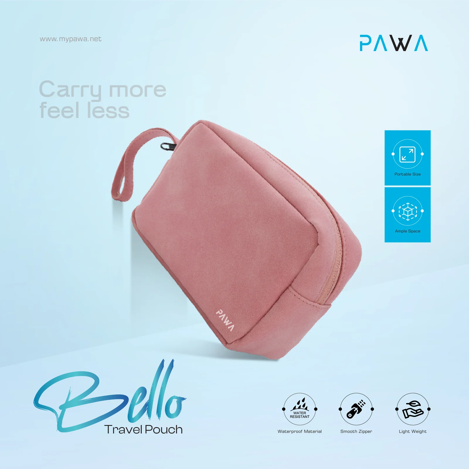 PAWA BELLO TRAVEL POUCH PINK PW-TPHBG069-PK thumbnail 7