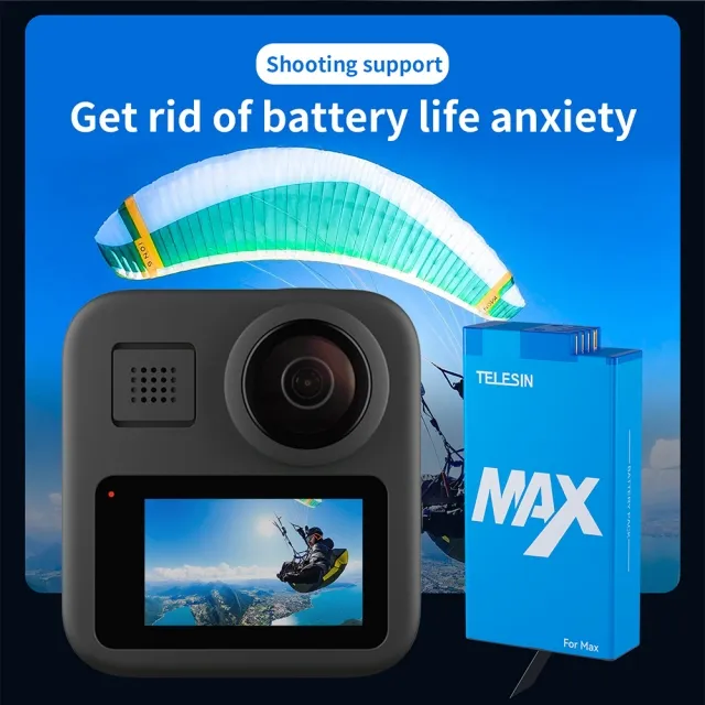 TELESIN GOPRO MAX 1600MAH BATTERY thumbnail 6
