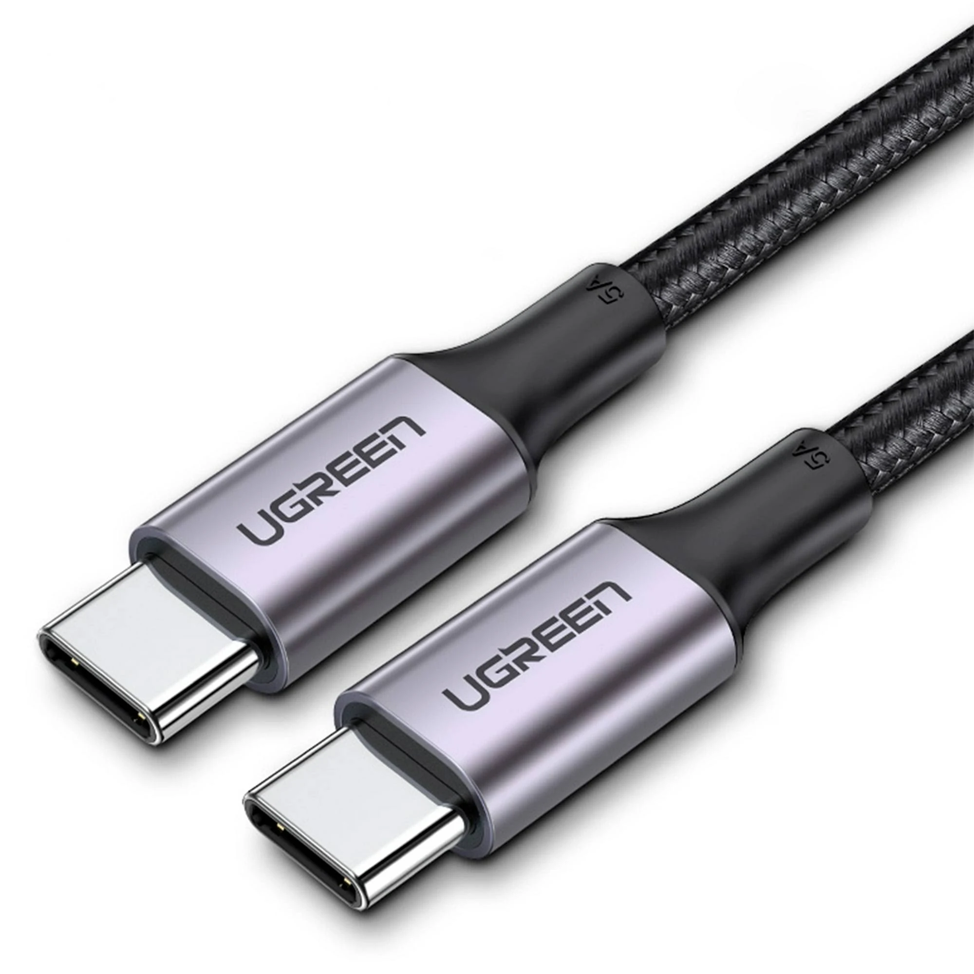 UGREEN USB-C TO USB-C 2.0 5A BRAIDED CABLE 1M BLACK 70427 thumbnail 5