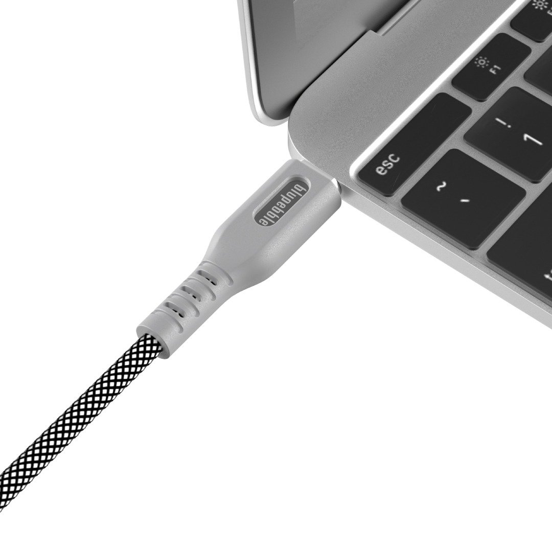 BluPebble PowerFlow Magnetic USB-C to USB-C Cable 3.3ft 60W 1-Meter Grey (BP-PFUSBC1M-GY) thumbnail 12