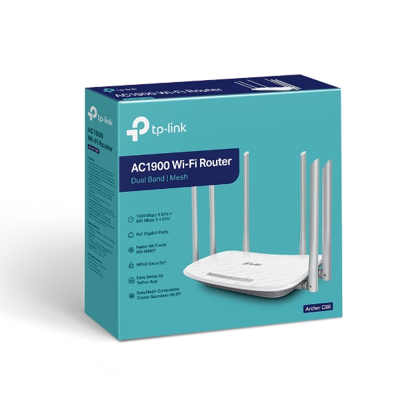 TP-LINK AC1900 DUAL BAND MESH WIFI ROUTER ARCHER C86 thumbnail 7