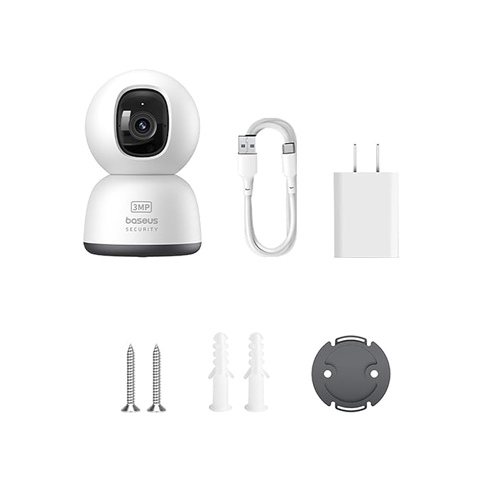 BASEUS SECURITY P1 LITE SERIES INDOOR CAMERA 2K UK MOON WHITE S0TV002133 thumbnail 13