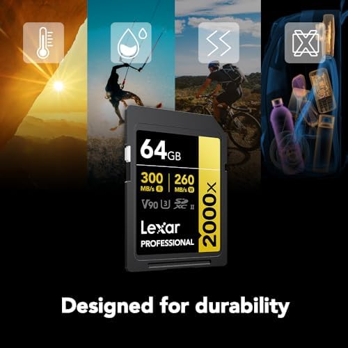 LEXAR PROFESSIONAL 2000X SDHC/SDXC UHS-II CARDS 300MBPS-64GB LSD2000064G-BNNNG thumbnail 8