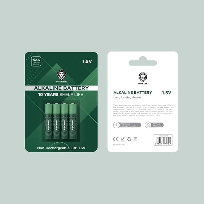 GREEN LION ALKALINE BATTERY AAA 4 PACK NAKBA thumbnail 3