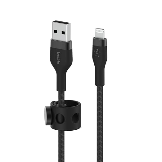BELKIN BOOST CHARGE PRO FLEX USB A CABLE WITH LIGHTNING CONNECTOR BLACK CAA010BT3MBK thumbnail 6