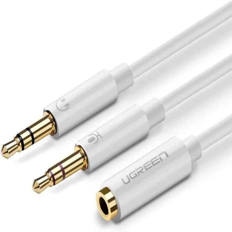 UGREEN 3.5MM FEMALE TO 2 MALE AUDIO CABLE ABS CASE WHITE 20897 thumbnail 9