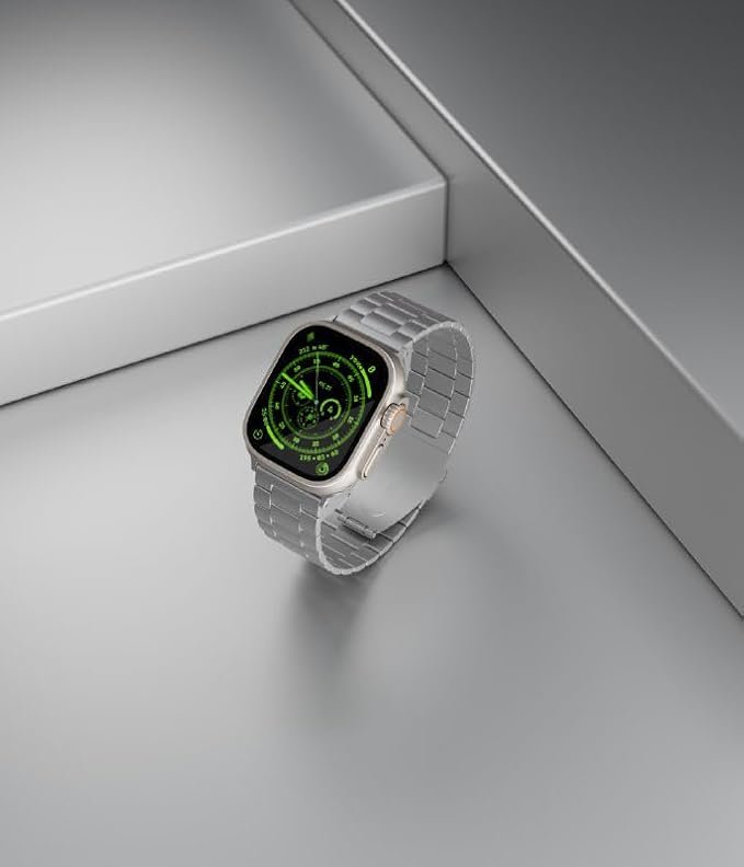 Levelo Monet Metal Watch Strap for Apple Watch 49mm - Premium Design, Durable Fit thumbnail 6
