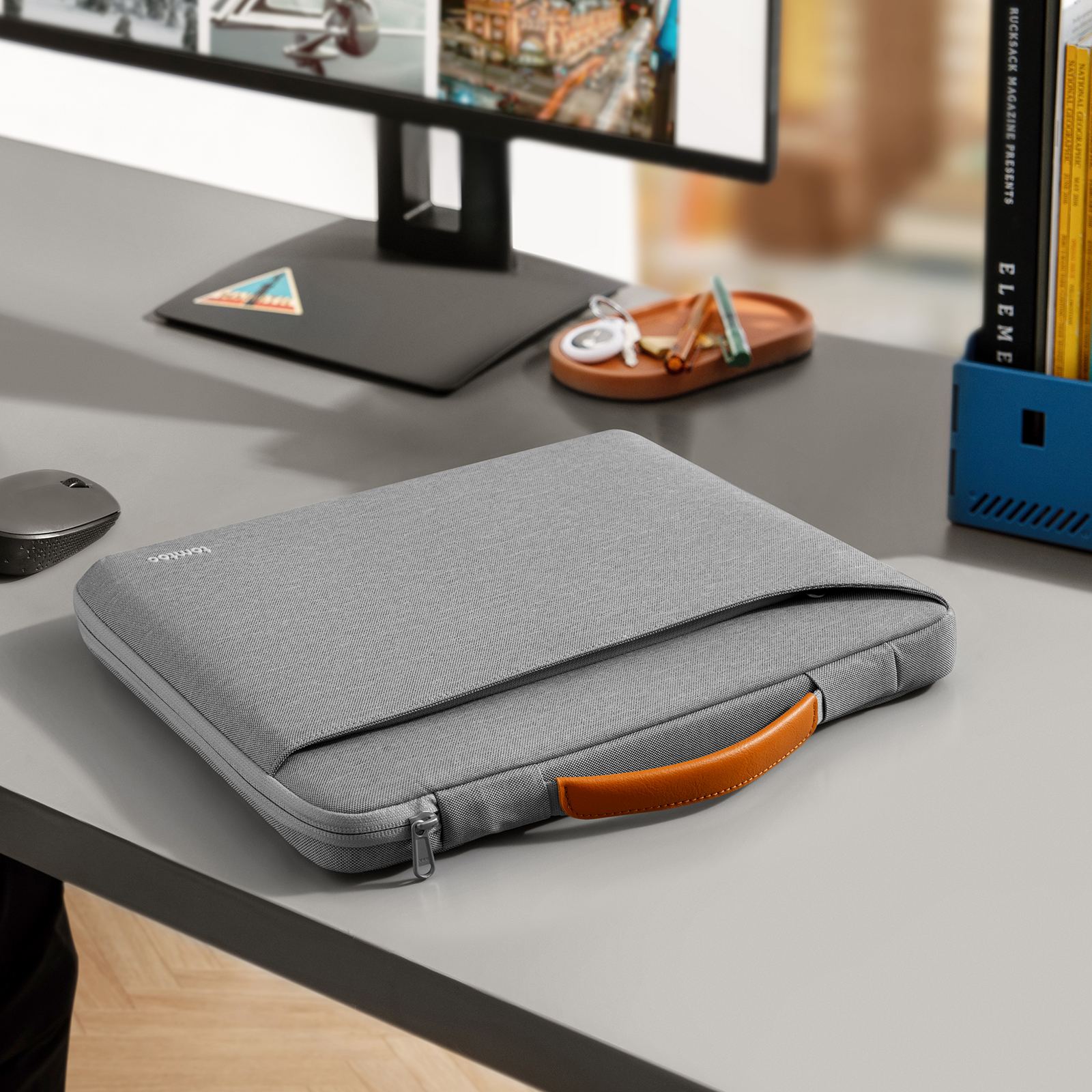 TOMTOC DEFENDER A22 13 INCH LAPTOP BRIEFCASE GRAY A22C2G5 thumbnail 14