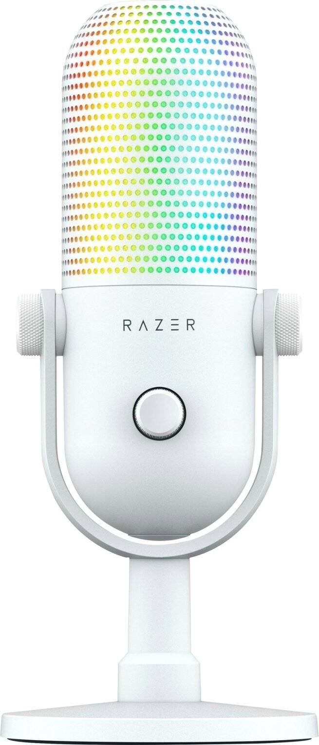Razer Seiren V3 Chroma Condenser Microphone (Quartz White, RZ19-05060200-R3M1) - Studio-Quality Audio with RGB Lighting thumbnail 10