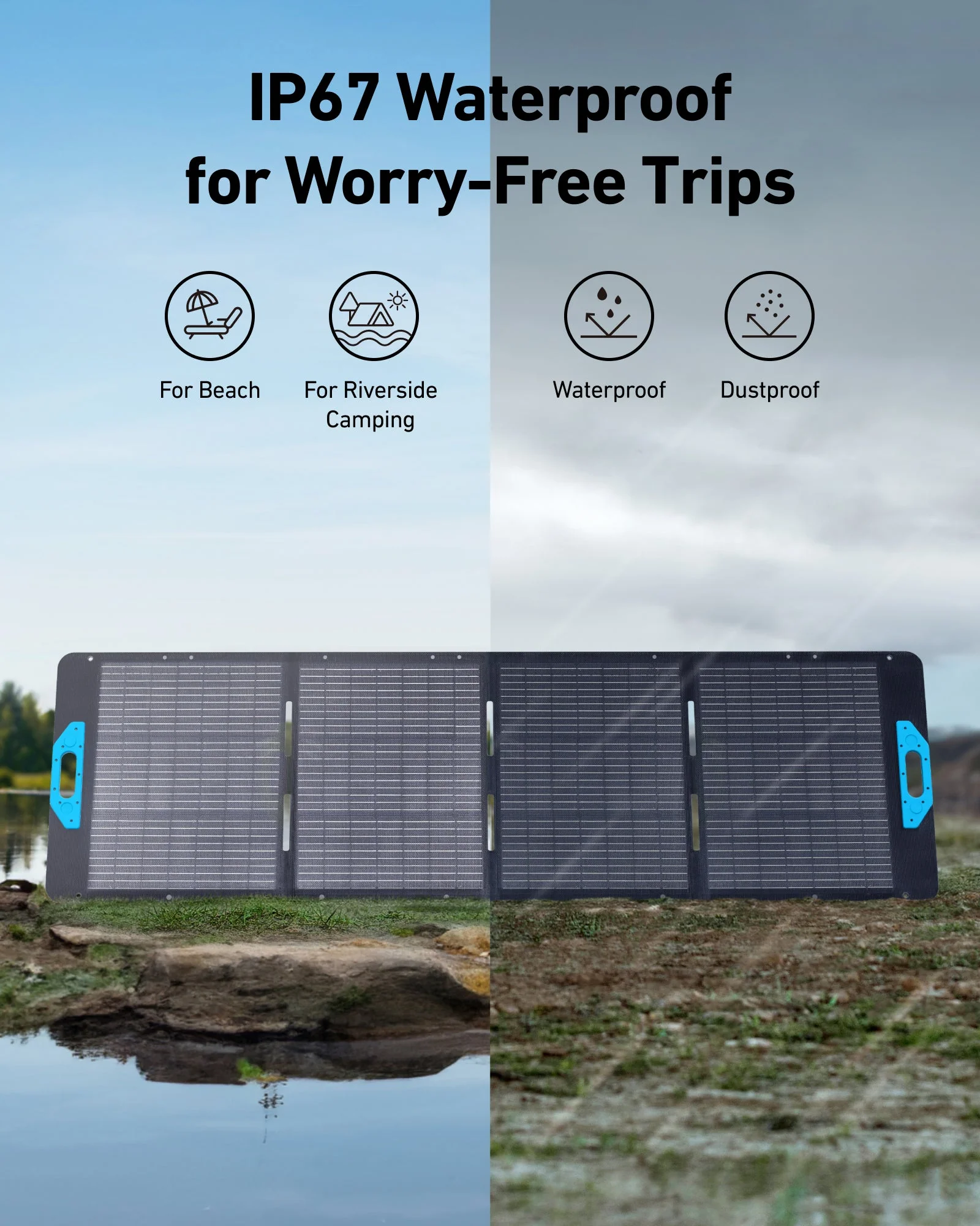 ANKER SOLIX PS200 PORTABLE SOLAR PANEL GRAY 200W A24360A1 thumbnail 8