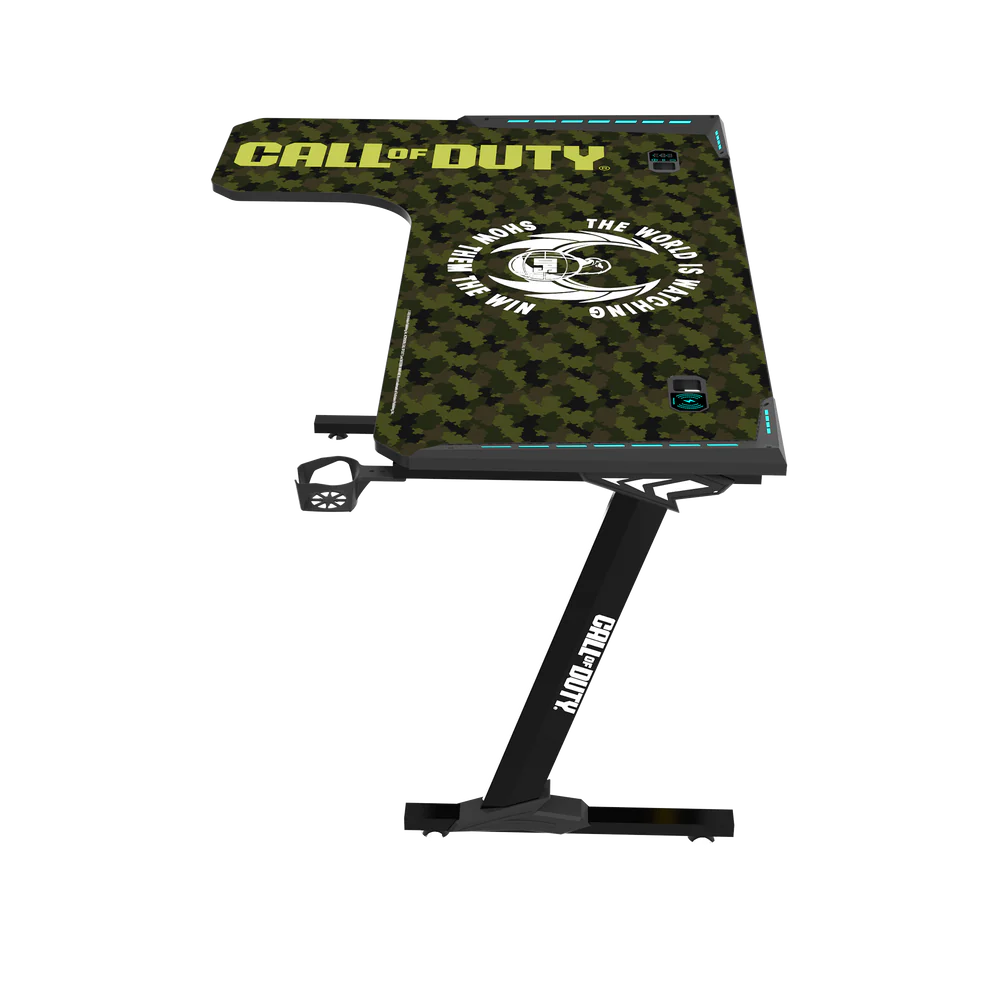 GameOn Phantom XL L-Shaped RGB Flowing Light Gaming Desk (Black/Green, COD-PHANTOMXL-L-02) - Dynamic and Spacious Setup for Gamers thumbnail 22