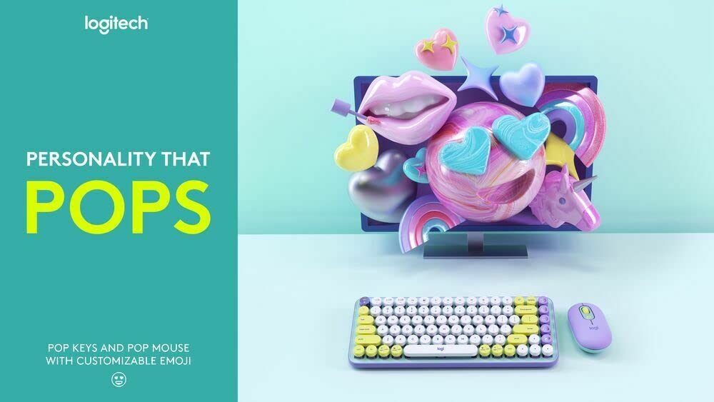 LOGITECH POP WIRELESS MECHANICAL EMOJI KEYBOARD DAY DREAM MINT 920-010817 thumbnail 16
