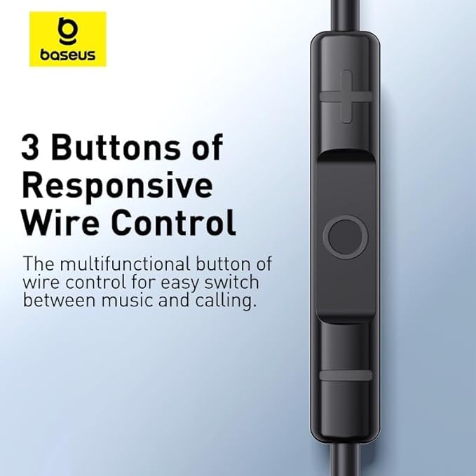 BASEUS ENCOK CZ17 SEMI IN EAR WIRED EARPHONE TYPE C BLACK thumbnail 10