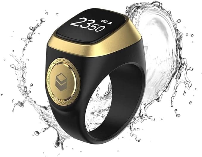 ZIKR RING i QIBLA TASBIH RING BLACK E0122BK (22mm) thumbnail 5