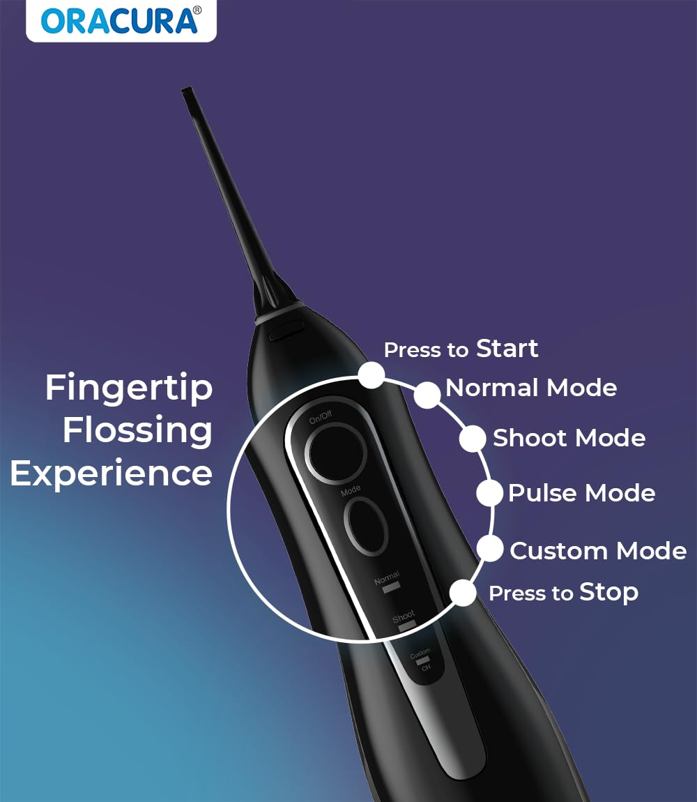 INTELLIGENT WATER FLOSSER WITH 4 NOZZLE L8 BLACK thumbnail 16