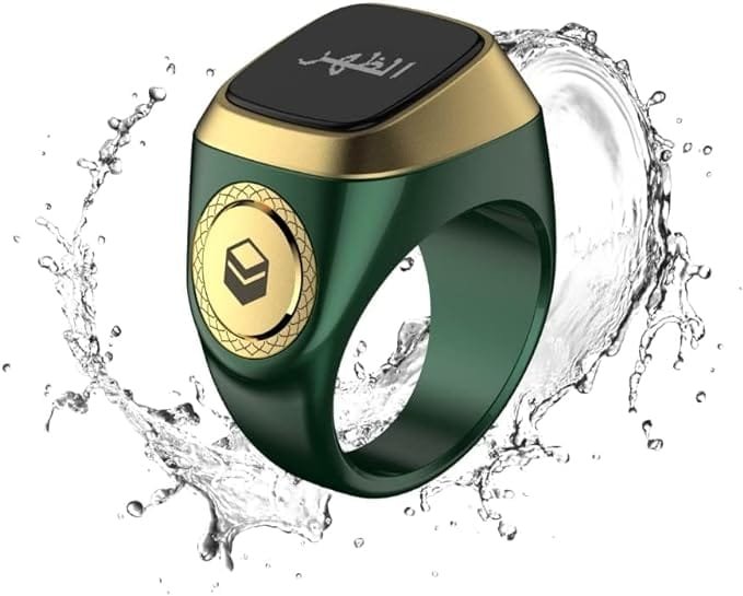 ZIKR RING i QIBLA TASBIH RING GREEN E0120GR (20mm) thumbnail 5