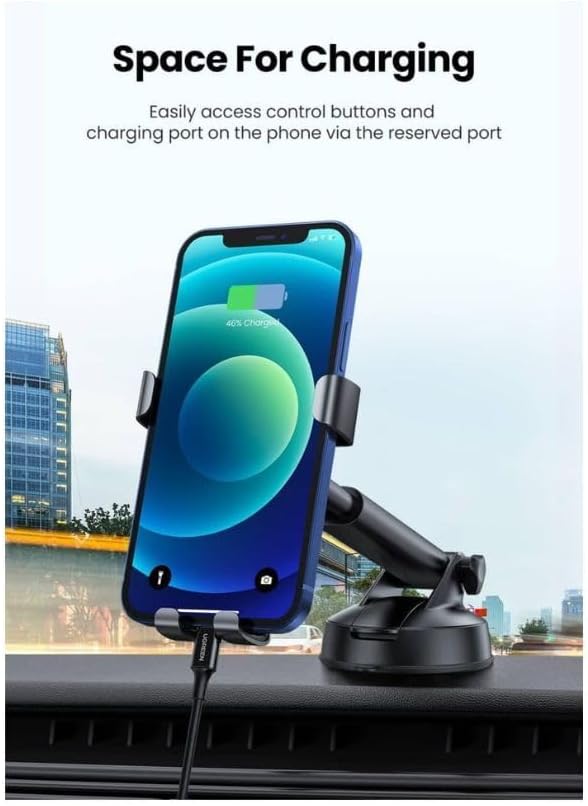 UGREEN GRAVITY PHONE HOLDER WITH SUCTION CUP BLACK 60990 thumbnail 8