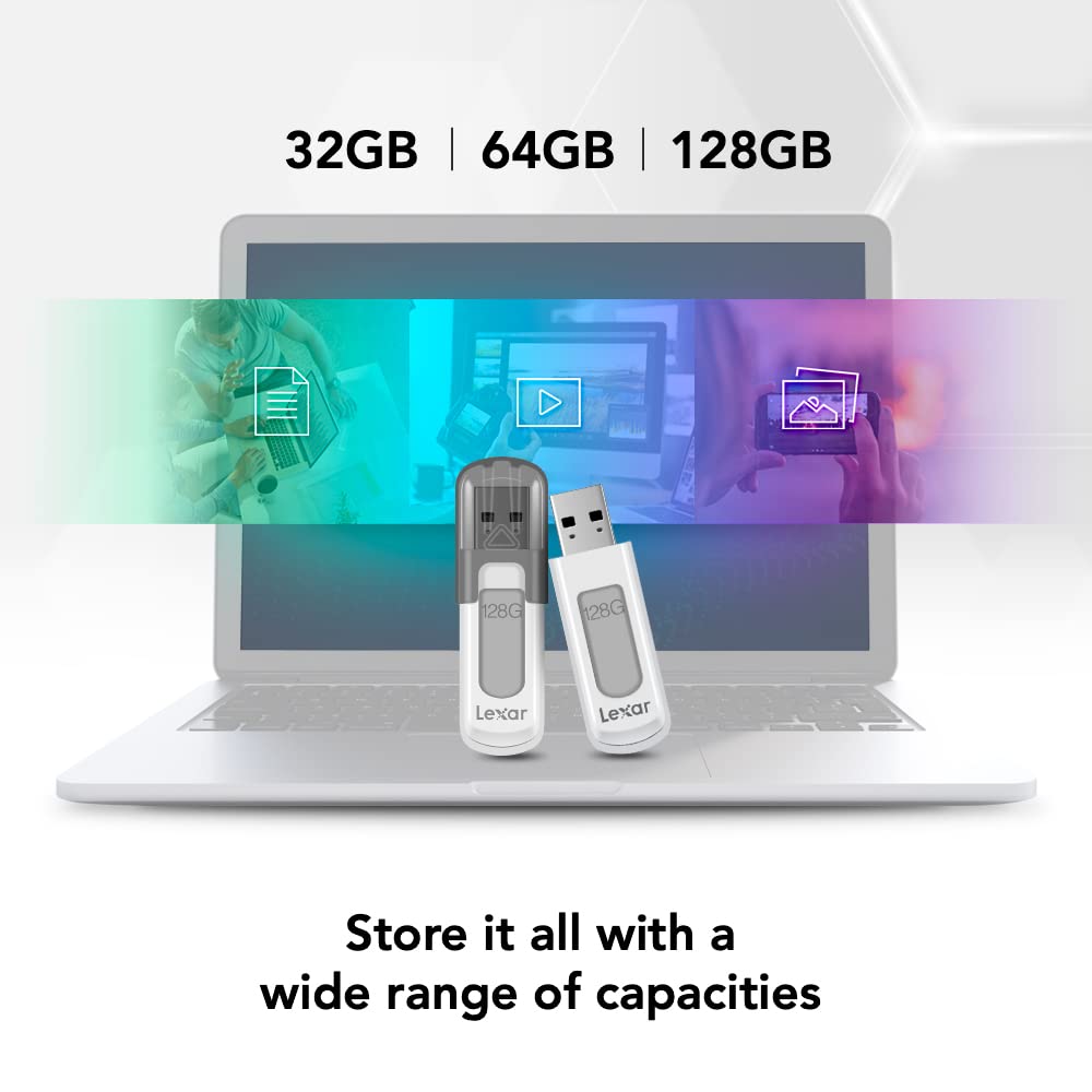 LEXAR JUMPDRIVE 32GB USB 3.2 SPEED UP TO 100 MB/S FLASH DRIVE V100 LJDV100-32GABGY thumbnail 11