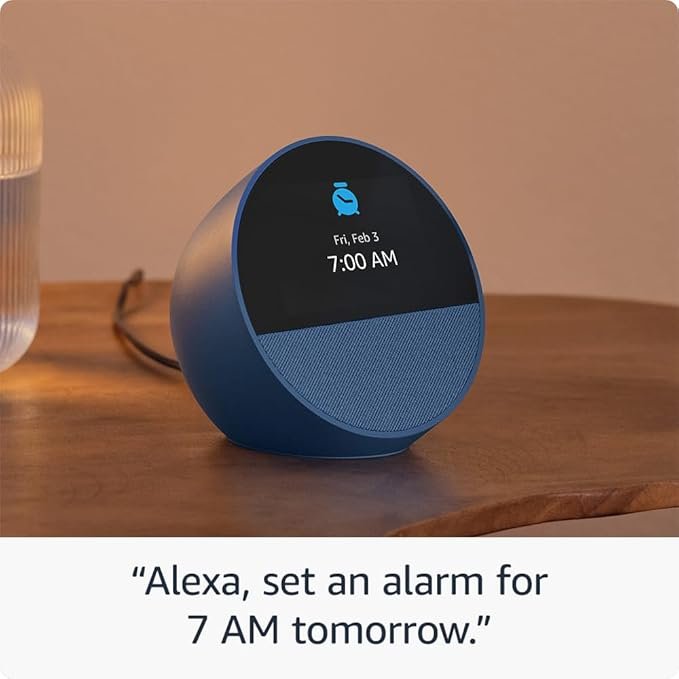 Amazon Echo Spot - Smart Alarm Clock with Vibrant Sound and Alexa Speaker thumbnail 3