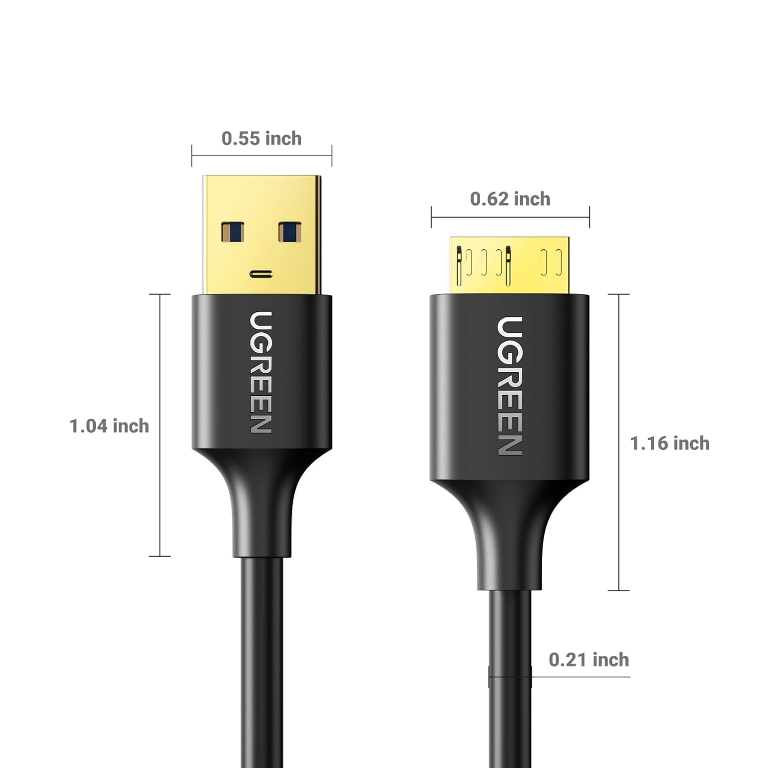 UGREEN USB 3.0 A MALE TO MICRO USB 3.0 MALE CABLE BLACK 2MM 10843 thumbnail 17