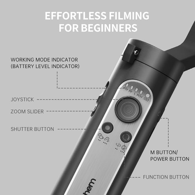 HOHEM ISTEADY V2 AI TRACKING SMARTPHONE GIMBAL BLACK thumbnail 8