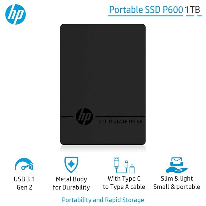 HP PORTABLE SSD P600 1TB 3XJ08AA thumbnail 7