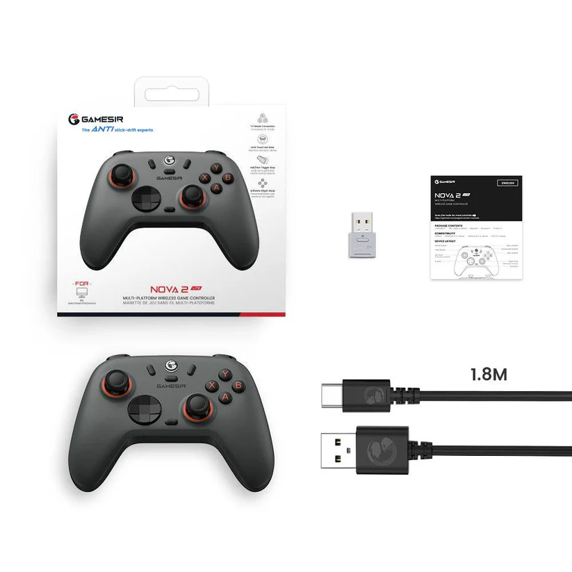 GAMESIR NOVA 2 LITE WIRELESS GAME CONTROLLER BLACK N2 LITE thumbnail 7