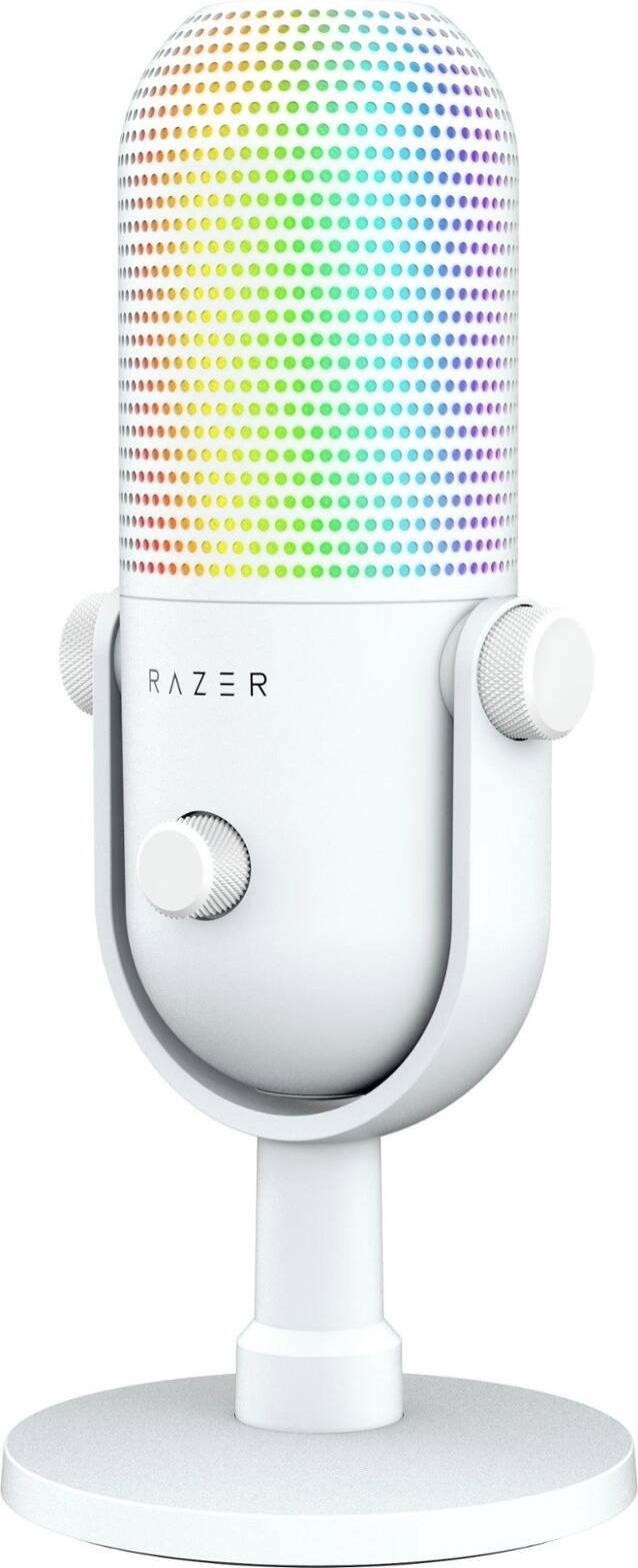 Razer Seiren V3 Chroma Condenser Microphone (Quartz White, RZ19-05060200-R3M1) - Studio-Quality Audio with RGB Lighting thumbnail 7