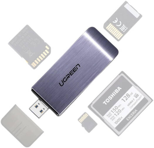 UGREEN USB-A 3.0 TO TF-SD-CF-MS MULTIFUCTION CARD READER MULTI-READ 50541 thumbnail 5