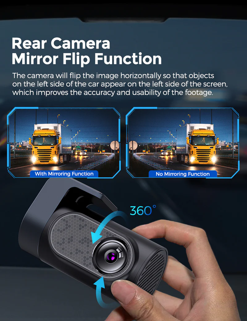 AZDOME 4K Front and Rear Dash Camera Kit with 3.19-Inch Screen - M550 Max thumbnail 14
