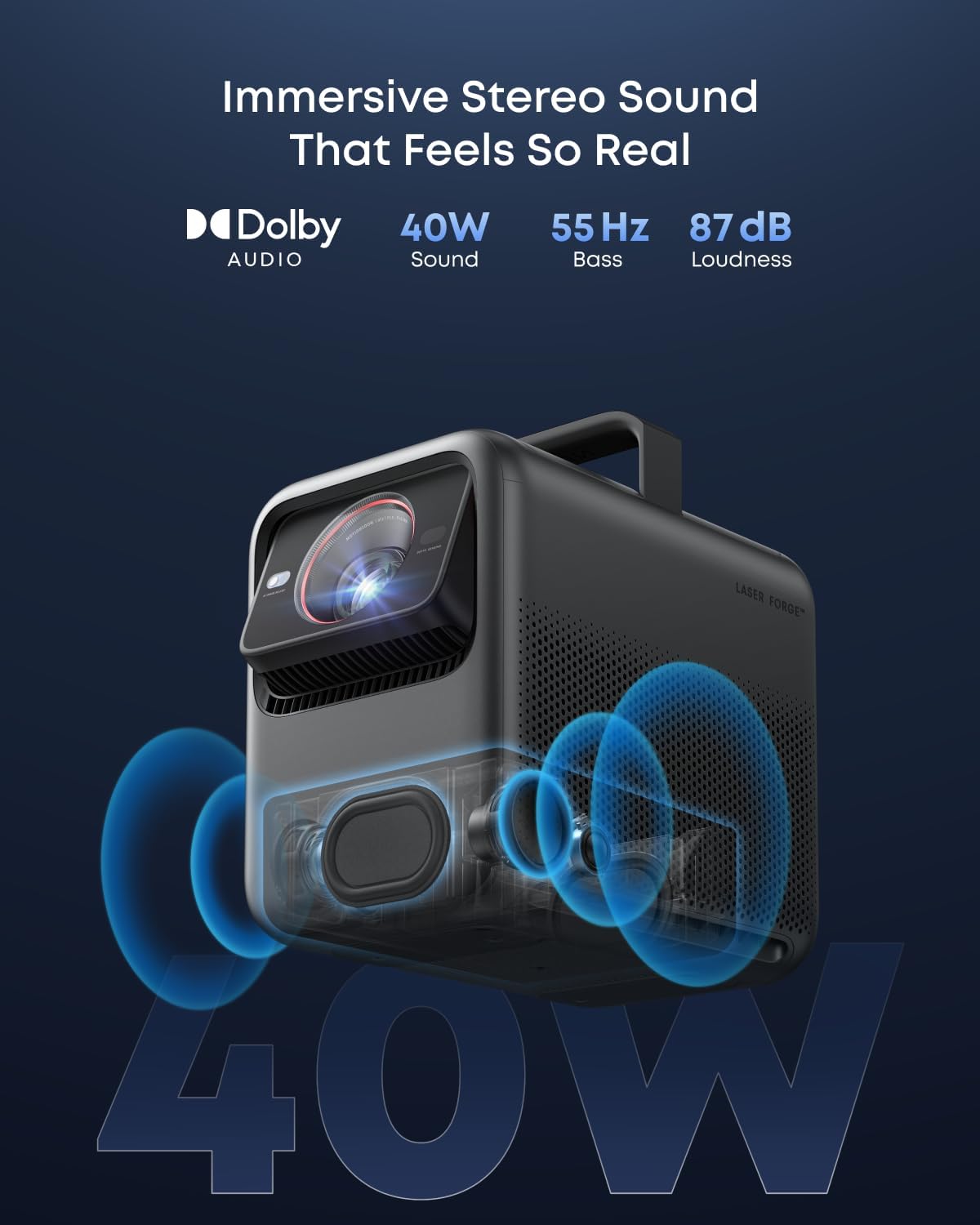 ANKER NEBULA X1 4K TRIPLE LASER SMART PROJECTOR BLACK/GRAY D23512F1 thumbnail 13
