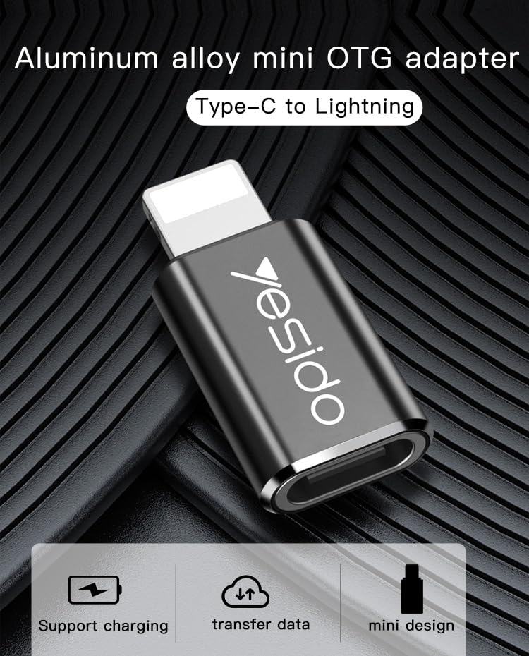 YESIDO TYPE C TO LIGHTNING CONNECTOR ADAPTER GS03 thumbnail 8