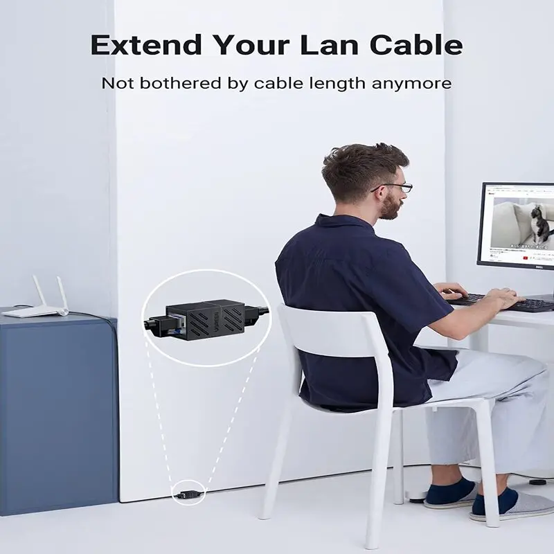 UGREEN RJ 45 NETWORK KEYSTONE JACK IN-LINE COUPLER FEMALE TO FEMALE 10PCS BLACK 30718 thumbnail 14