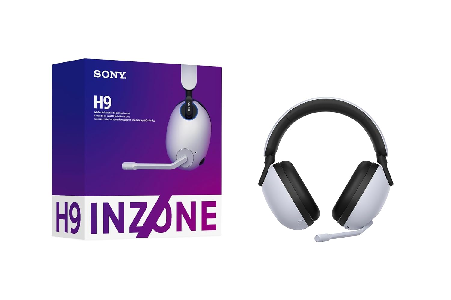 SONY INZONE H9 WIRELESS NOISE CANCELING GAMING HEADSET PS5 WHITE WH-G900N thumbnail 19