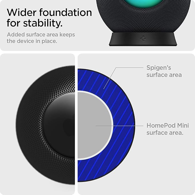 SPIGEN HOMEPOD MINI STAND SILICONE FIT BLACK AMP02781 thumbnail 13