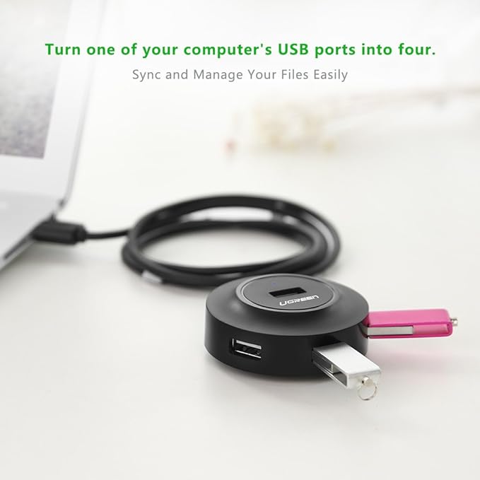 UGREEN USB 2.0 HUB 4 PORTS 1M BLACK 20277 thumbnail 10